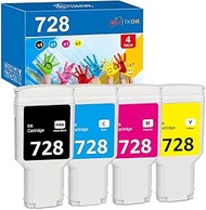 Compatible 728 Ink Cartridge Replacements for F9J68A F9J67A F9J66A F9J65A Cartridge for DesignJet T7