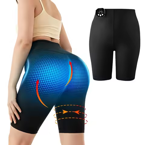 EMS Toning Shorts - Electric Muscle Stimulation Yoga Pants Targeted Abdomen Glutes Pelvic Floor Body