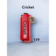 leather lighter case / sarung lighter kulit  cricket logo engrave with Dring 119