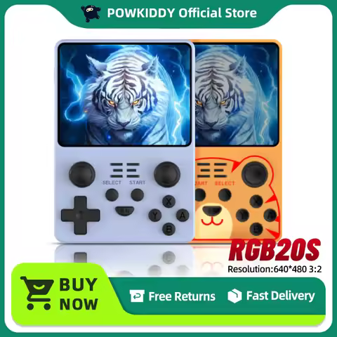 POWKIDDY New RGB20S Handheld Game Console Retro Open Source System RK3326 3.5-Inch 4:3 IPS Screen Ch