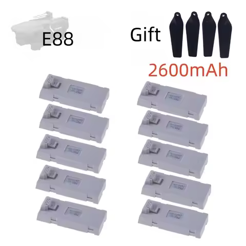 1/10Pcs 3.7V 2600Mah Battery for E88 E88PRO E88MAX E525 E99 E99PRO P1 P5PRO K3 S1 P8 Drone Battery S