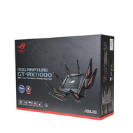 Asus ROG Rapture GT-AX11000 Tri-band WiFi Gaming Router –World's first 10 Gigabit Wi-Fi router with quad-core processor, 2.5G gaming port, DFS band, WTFast, Adaptive QoS, AiMesh for mesh wifi system and AiProtection network security