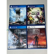 Pre Loved Playstation 4 and 5 PS4 PS5 games All with Case Star Wars Jedi Plant Zombies
