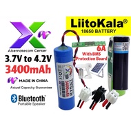 LiitoKala 18650 3.7V 4.2V 3400mAh Rechargeable Lithium li Ion Battery With 6A BMS Protection Solar B