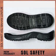 Sol Sepatu Alas Telapak Bawah Karet Outsole Sepatu Safety King Warna Hitam