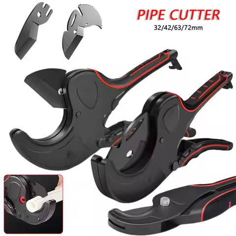 32/42/63/75mm Pipe Cutter SK5 Material Blades with Treatment Ratchet PVC PU PP PE Hose Pipe Cutter P