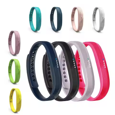 Soft Silicone Replacement Wristband Durable Watch Band Strap S / L For Fitbit Flex 2 Smart Bracelet 
