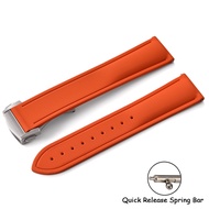20Mm 21Mm 22Mm Mềm Fkm Dây đeo đồng hồ bằng cao su Hoàn Hảo Phù Hợp Với Cartier Santos Omega AP Pane