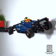 Offset & Flush Wall Mount for Lego Technic Oracle Red Bull Racing RB20 F1 Car [42206] (Facing Left, 