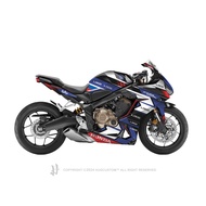 Hugsticker สติ๊กเกอร์ติดรถ สติ๊กเกอร์ CBR650R ลาย Racing (ชุดเต็ม)