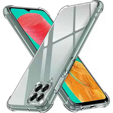 Clear Case for Samsung Galaxy M33 5G M53 M52 Crystal Soft TPU Transparent Shockproof Phone Cover for