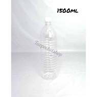 [24pcs/ctn] 1500ml PET Plastic Mineral Water Empty Bottle/Round Plastic Bottle/Botol Plastik/Botol A