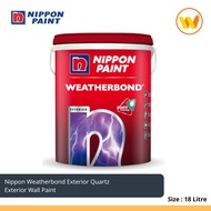 18Litre Nippon Paint Weatherbond Quartz Exterior 145 White 18L (Exterior Wall Paint 8 Years Performa