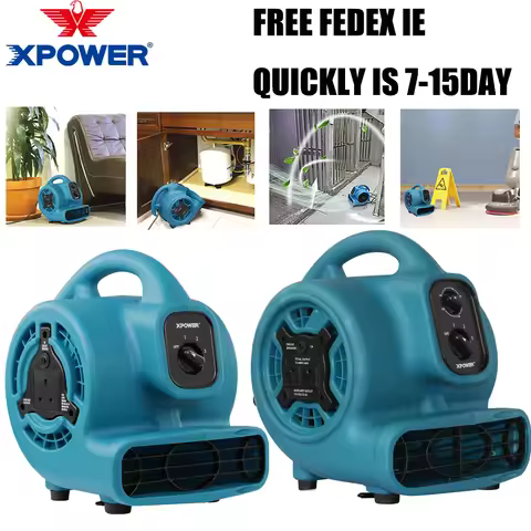 XPower Big Powerful Mighty Air Mover Dryer Carpet Floor Fan Utility Air Blower Outdoor House Hotel S