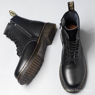 【100% High Quality】Dr. Martens Side zipper Martin Men Boots Calf Boots Plus Size High Tops Shoes Cou