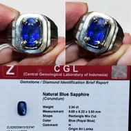 Batu natural royal blue sapphire asli safir srilanka