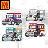 Cute Chibi Jeepney Waterproof Stickers