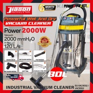 SUI U / EUROX VAC8002 80L Stainless Steel Vacuum Cleaner 2000W | 2IN1 | Wet & Dry