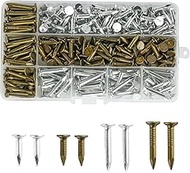 Pack of 300 Roofing Felt Nails 9.8 mm x 20 mm/30 mm, Steel Roofing Felt Pen, Galvanised Long Counter
