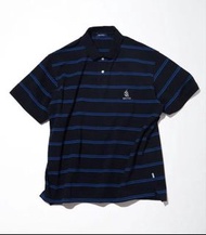 Nautica Japan JP Border Polo Shirt Black Blue 藍黑 間條 橫間 Size XL 加大碼 Shirts City Boy Style Cityboy Sup