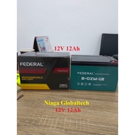 FEDERAL ELECTRIC BIKE BATTERY 12V 12AH 6-DZM-12 BATTERY