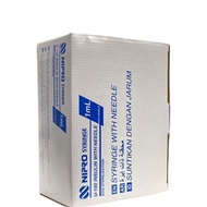 Nipro U-100 Insulin Syringe with Needle / Jarum Insulin 30G x 8mm dengan Picagari 1ML 100pcs/box