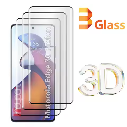 3Pcs 3D Tempered Glass For Motorola Edge 30 Fusion Screen Protector Full Cover Film For Moto Edge30 