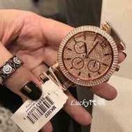 Michael Kors 腕錶 MK手錶 滿天星鑲鑽玫瑰金色鋼鏈石英錶 歐美時尚潮流女錶 MK5857