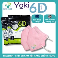 [Deal 500 cái] Khẩu trang 6D YOKI Mask 5 lớp dày dặn kháng khuẩn lọc bụi mịn uv hàng chính hãng