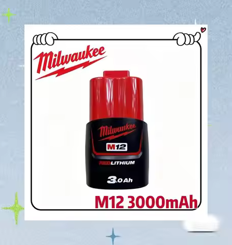 Milwaukee M12 12V 3AH Lithium Battery M12HB2 M12HB3 High Output Battery Pack 48-11-2402 48-11-2411 F