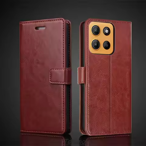 Card Holder Cover Case for Motorola Moto G15 / G15 Power Pu Leather Flip Cover Retro Wallet Phone Ca