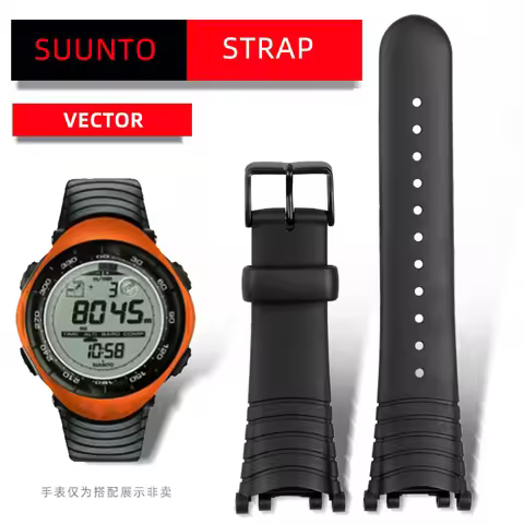 Silicone Rubber Bracelet For Suunto Vector Watch Strap Pin Buckle Men's Watch Strap Watchband Waterp