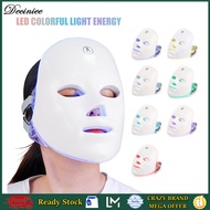 USB Charge 7 Colors LED Facial Mask Photon Therapy Skin Rejuvenation Anti Acne Wrinkle Removal Skin Care Mask Skin Brightenin