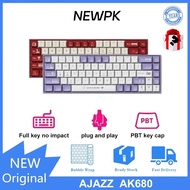 AJAZZ AK680 wired Mechanical Keyboard 68 Key Hot Plug Game CableHT99 S7RT