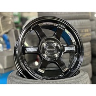 New 15x7J AOW TE37 Flow Formed Rim (set of 4) Gloss Black 4x100 for Myvi Bezza Axia Saga City