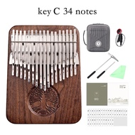 new Hluru Professional Kalimba 34 Keys Black Walnut Kalimbas 38 keys Thumb Piano Wooden Kalimba B C 