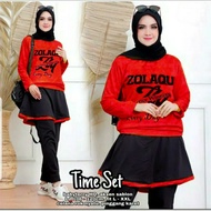 ST TIME 3 UKURAN L-XL-3XL JUMBO DAN ANAK  / Baju Senam Kekinian Bahan Babyterry / baju olahraga musl