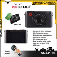 Red Buffalo Snap 18 Touch Screen 20MP Image 5k Video Digital Camera