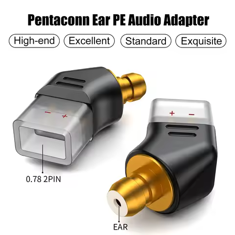 OKCSC 0.78 2 Pin Female EAR Male Earphone Adapter to Earphones Earsets for Pentaconn Ear PE/Acoustun