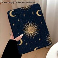 1pc Tablet Protective Case With Stand, Sun, Moon, Planet, Star Pattern, Suitable For Honor 8/9/10/X8