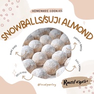 biskut suji almond/snowballs freshly baked