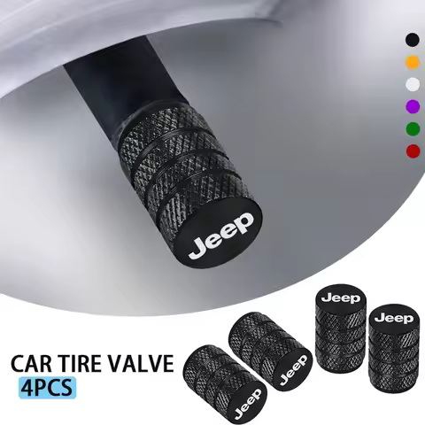 For Jeep Grand Cherokee Wrangler JK Gladiator Compass Alu-alloy Tire Valve Caps for Car Valve Stem C