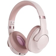 Pink Hybrid Active Noise Cancelling  ANC Headphones Wireless Noise Cancelling Over Ear Headphoens He