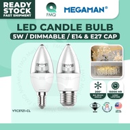 LILIN Megaman 5W LED Candle Blub - YTC37Z1 SIRIM E14/E27 3000K 6500K LED Bulb Candle Home Decoration
