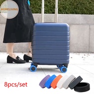 homeliving 8Pcs Luggage Wheels Protector Silicone Luggage Accessories Wheels Cover For Most Luggage Reduce Noise For Travel Luggage SG