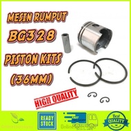 Piston Kit T328 BG328 BG328A FR3001 Mesin Rumput 36mm Piston Ring Kasei Tanika Tanaka Okazawa Ogawa 