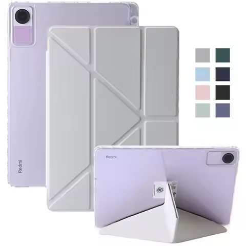 Funda For Redmi Pad SE Case Acrylic Clear Hard Back Stand Smart Cover For Coque Xiaomi Redmi Pad Se 