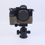 Suitable for Sony ILCE-7IV Camera Bag a7m4 Genuine Leather Protective Case a7s3 Half Set Base a1 Cas