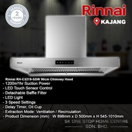 (FREE SHIPPING) RINNAI Hood RH-C3219-SSW 90cm Chimney Hood | 1200m3/hr | Ventilation / Recirculation