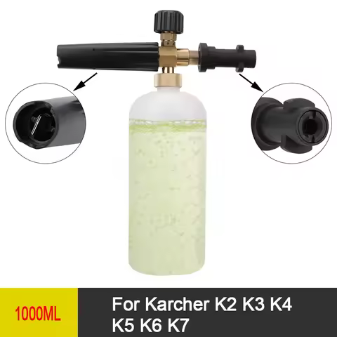 Car Detailing Must - Have! 1L Foam Cannon with Quick Connect, Fits Karcher K2 - K7